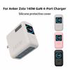 Clear Protective Charger Cover Portable Charger Shell for Anker Zolo 140W GaN 4-Port Charger Travel