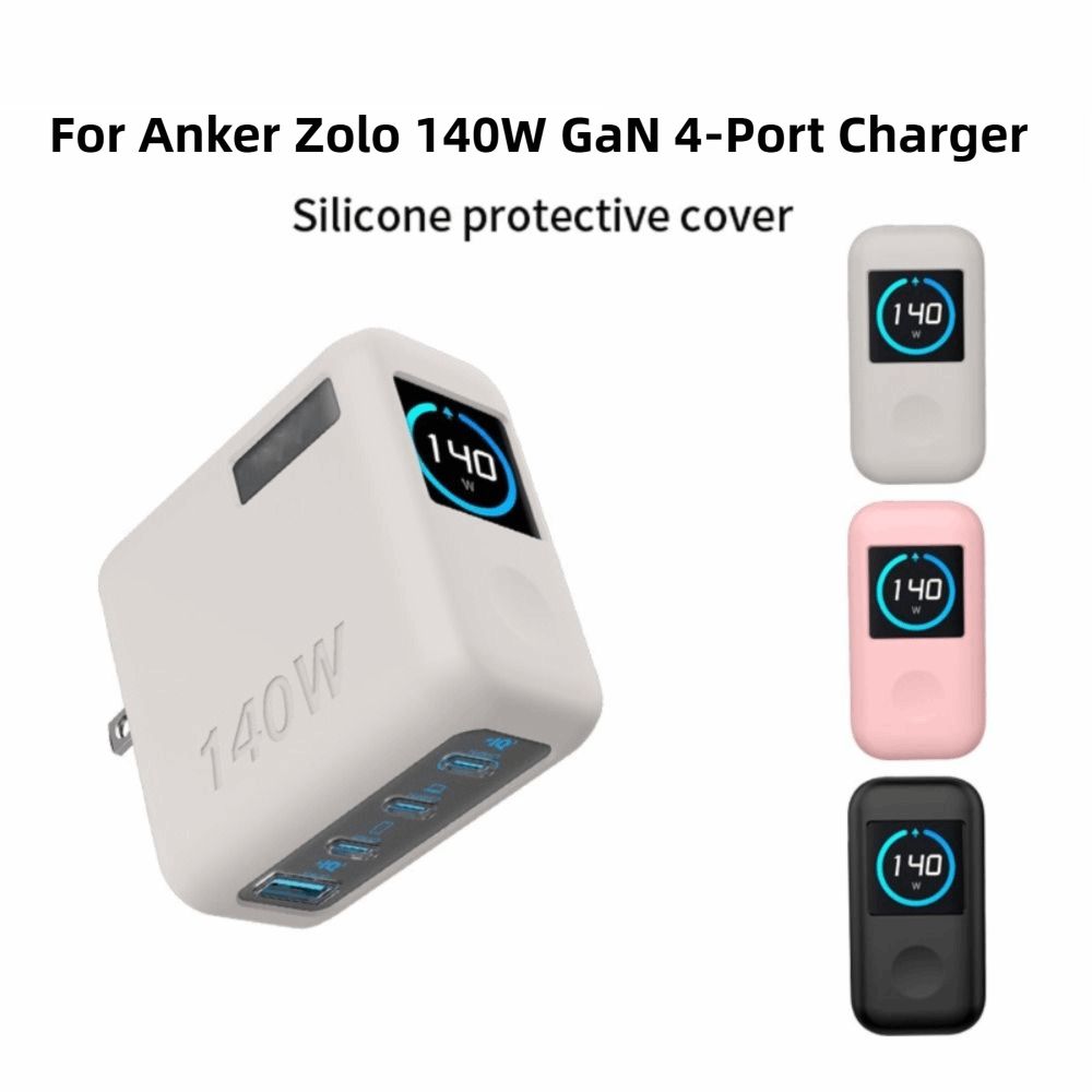 Clear Protective Charger Cover Portable Charger Shell for Anker Zolo 140W GaN 4-Port Charger Travel
