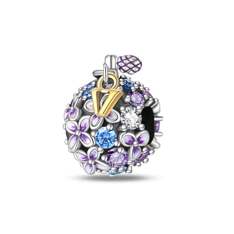 New 925 Sterling Silver Spring Tulip Pansy Flower Charms Bead Fit 925 Original Bracelets Fine DIY Jewelry Birthday Gift