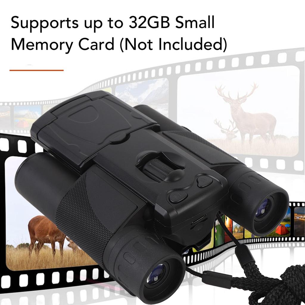 10x25 Digital Binoculars with Camera for Color 8x Digital 48MP Video and Photo Large View Binoculars for Birdwatching and Travel Adults, 2-Inch