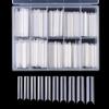 100pcs XL Extra Long Square False Nail Tips Extension C Curved Square Straight Fake Nail Art Tip C U Curved Half Cover Acrylic