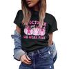Женская повседневная футболка на Хэллоуин с принтом груди, пуловер с круглым вырезом, топ с короткими рукавами