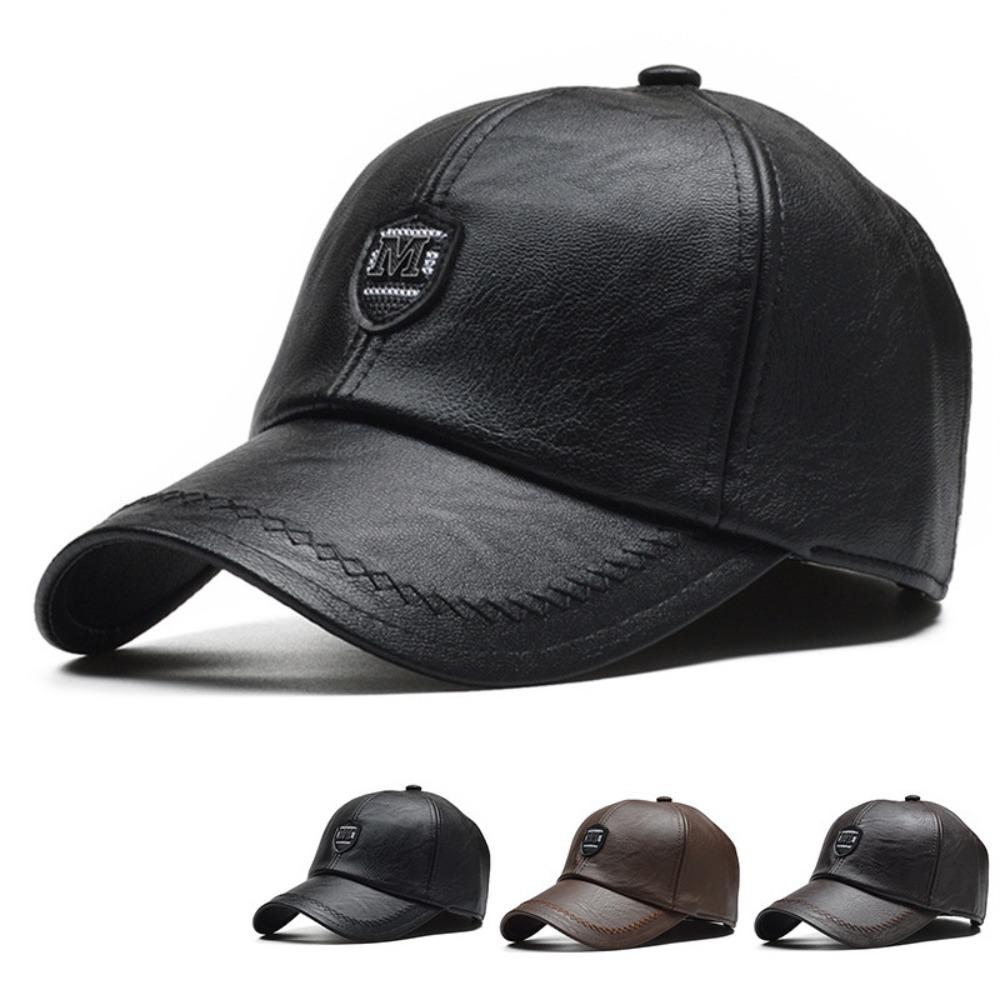 Регулируемые кожаные бейсболки Осень Зима Кепки Snapback Модные папины кепки Мужчины Женщины