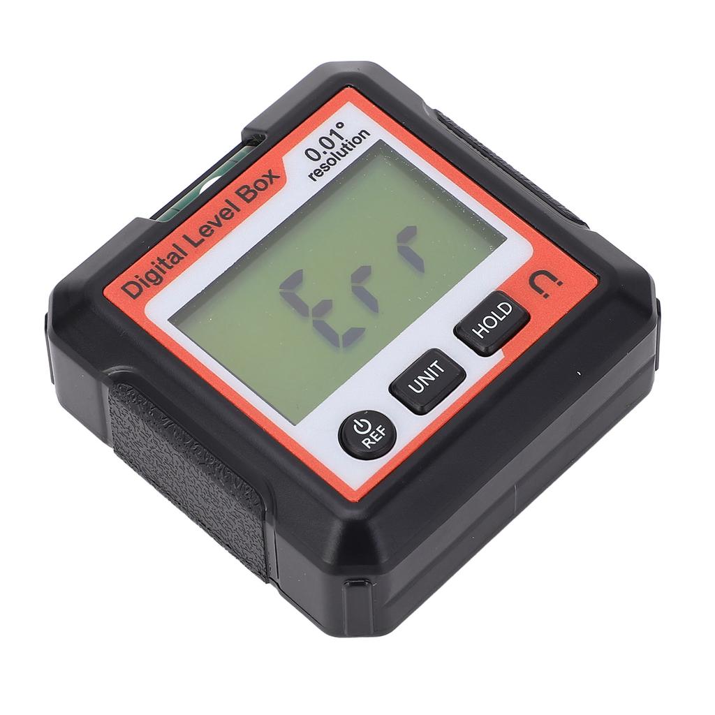 Цифровой угломер Диапазон 4x90 градусов Цифровой уровень Угломер с магнитной основой Оранжевый и