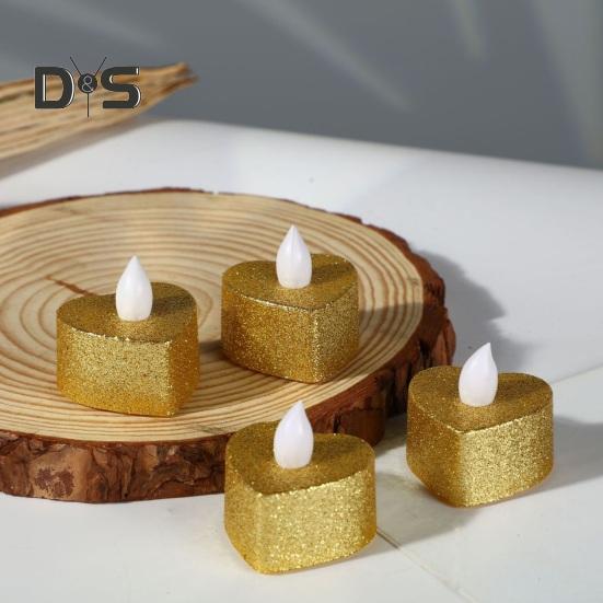 12Pcs Flickering Flameless Candle Lights Battery Operated LED Tea Light Realistic Wicks Light Decoration for Home Table Decor