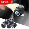 NAZF2 For BMW M X5 X6 X1 M2 M3 M5 M6 M4 F32 E90 F30 E53 E91 E60 5Pcs Aluminum Car Wheel Tire Valve Cap Dust Cover Car Keychain Keyring