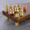 Brass Wooden Mini Board Feet 4Pcs Anti Slip Riser for Jewelry Box Display Tray Small Furniture DIY Craft Use