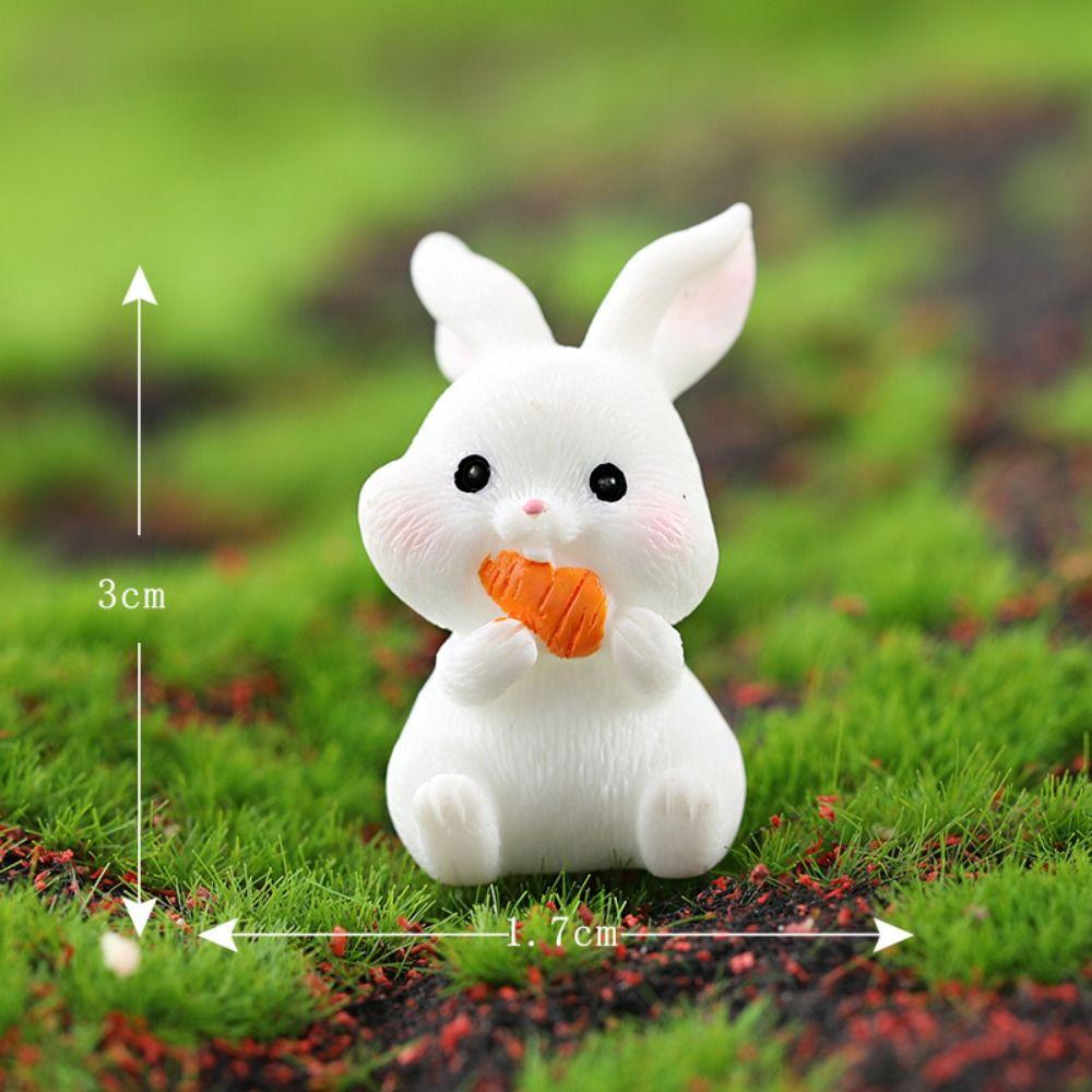 Micro Landscape Cute Cartoon Mini Carrot Rabbit Horticultural Resin Ornaments Bonsai Animal Decoration