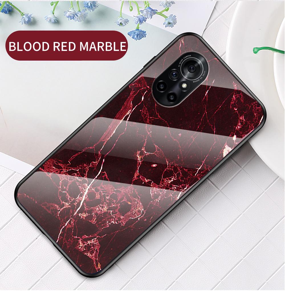 Чехол для Huawei Mate 9 10 20 30 Pro Nova 3 3i 4 4e 5 8 Pro 7i 6 8 se P30 P40Lite, чехол из мраморного закаленного стекла, задняя крышка