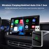 2-в-1 Проводной и Беспроводной Адаптер CarPlay Преобразователь Типа Type-C Plug & Play Быстрое Подключение Мини Умный ИИ Авто Коробка Донгл для iPhone Android