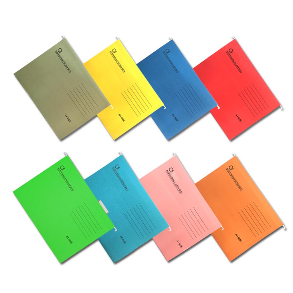 8Pcs Letter Size Suspension Files with Tabs File Classification File Folder Filing Cabinet Haning File Bag for Office