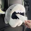 HEHW Car Tissue Car Tissue Car Tissue Plush Cute Convenient Car Storage KLBX-M Case, Cover, Box, Animal, Cartoon, Fluffy, Hanging, (Shark)