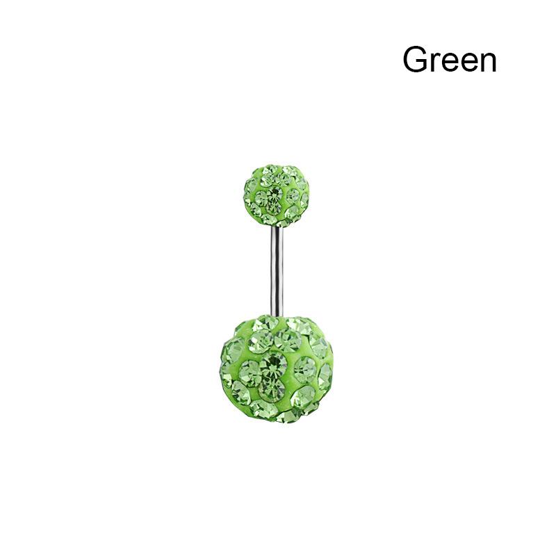 Красивый хрустальный шар со стразами, пупок, пупок, кольцо со штангой, пирсинг