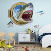 3D Shark Ocean Mural Removable Wall Sticker Art Vinyl Decal Kids Room Home Decor Living Room Decoration Wall Room Decor 2023