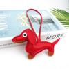 PU Leather PU Leather Hanger Dog Bag Pendant Cute Dachshund Keychain  Women
