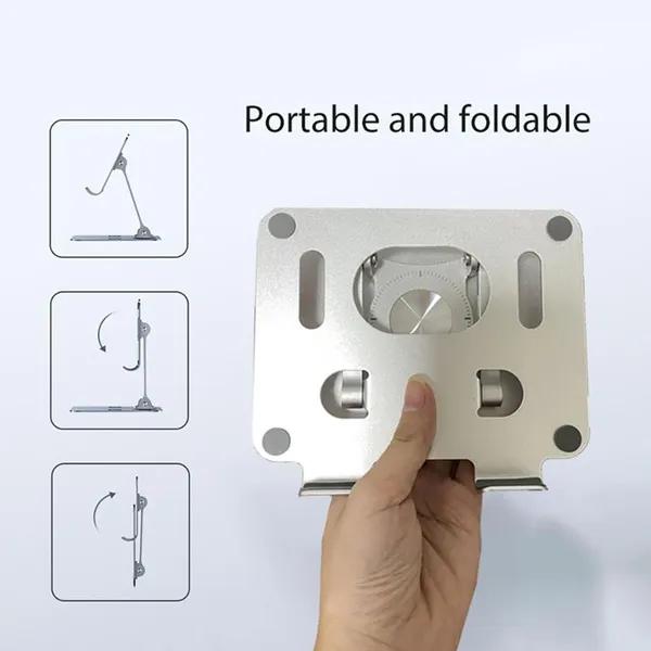 Подставка для ноутбука, регулируемая эргономичная подставка для планшета, держатель для электронной книги, кронштейн из алюминиевого сплава, поворот на 360 градусов, складная охлаждающая подставка