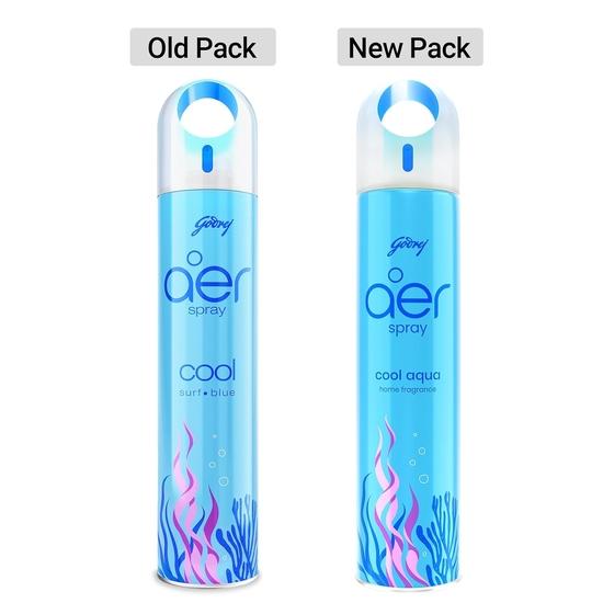 Godrej Aer Spray | Освежитель воздуха для дома и офиса - Cool Aqua (220 мл) | Стойкий аромат