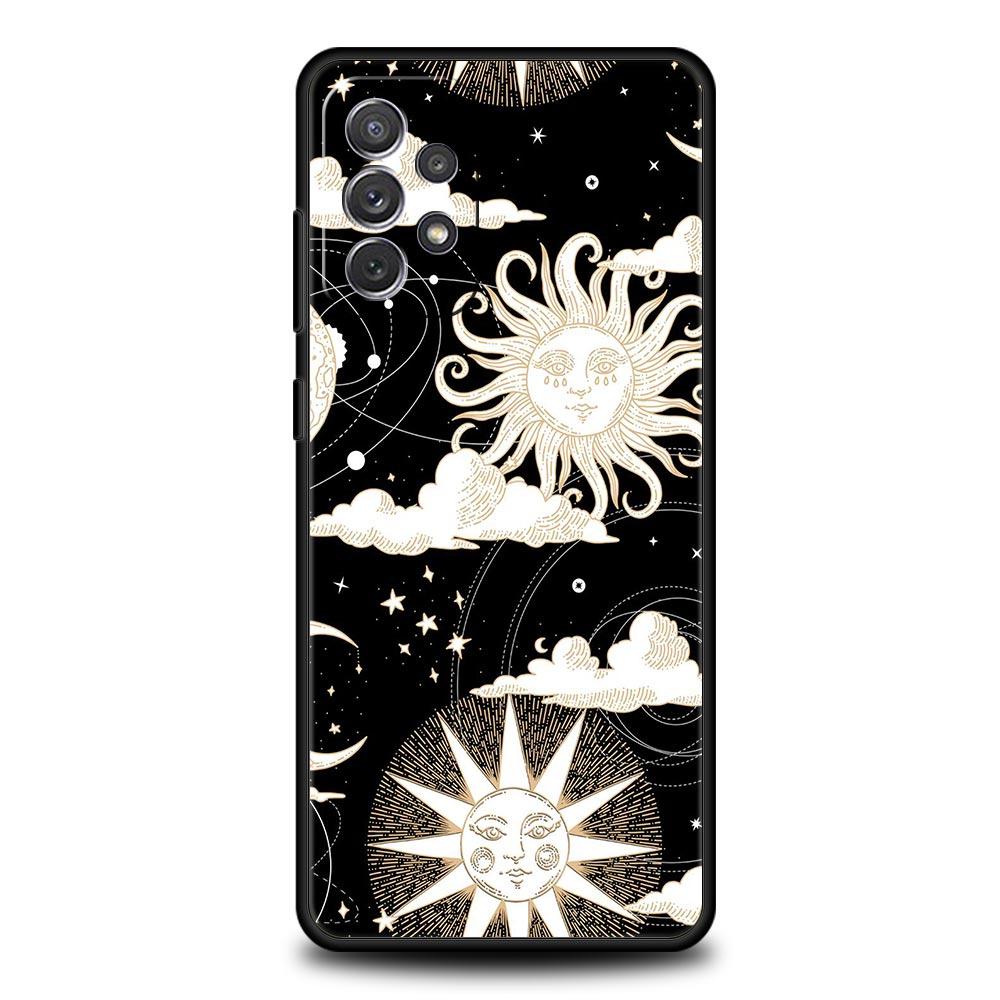 Чехол для телефона Луна Солнце для Samsung Galaxy A17 A07 A55 A35 A25 A15 A05s A33 5G A31 A23 A21s A13 A41 A73 A53 A51 A71 A03s S10