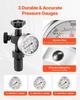 Hydraulic Nitrogen Accumulator Charging Kit, All-in-One Nitrogen Fill Kit, Pressure Test System with 3 Gauges (100, 250, 400 Bar), 6 Adapters