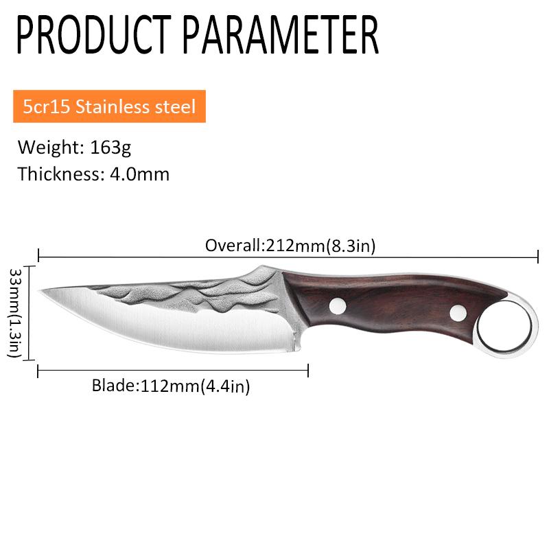 Нож для обвалки из нержавеющей стали, нож для нарезки ножей, нож для барбекю на открытом воздухе