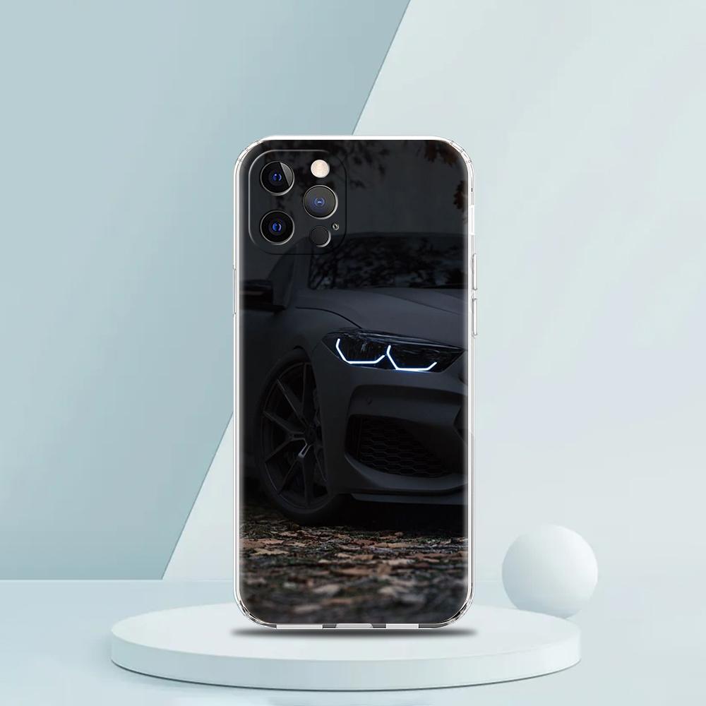 Крутой спортивный черный чехол для телефона с изображением машины для iPhone 16 15 14 13 12 Pro Max Чехол Прозрачный для iPhone 11 Pro Max 7 8 Plus XS XR Сумки