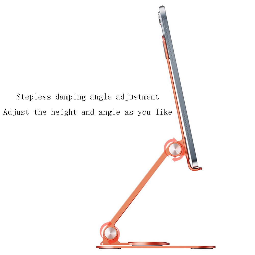 Tablet Stand Desk Riser 360 Rotation Multi -Angle /Height Adjustable Foldable Holder Dock For 5 -13 .9 Inch Phone Ipad Tablet Laptop