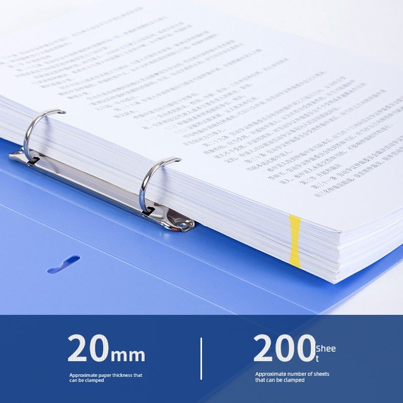 Deli 5383 Folder File Binder Folder D-Type Two-Hole Folder A4 Loose-Leaf Binder 2-Hole Binding Punch Folder
