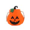 Halloween Felt Treat Bag Handmade Pumpkin Candy Goodie Gift Bag With Drawstring Trick Or Treat Halloween Party Favors Supplies