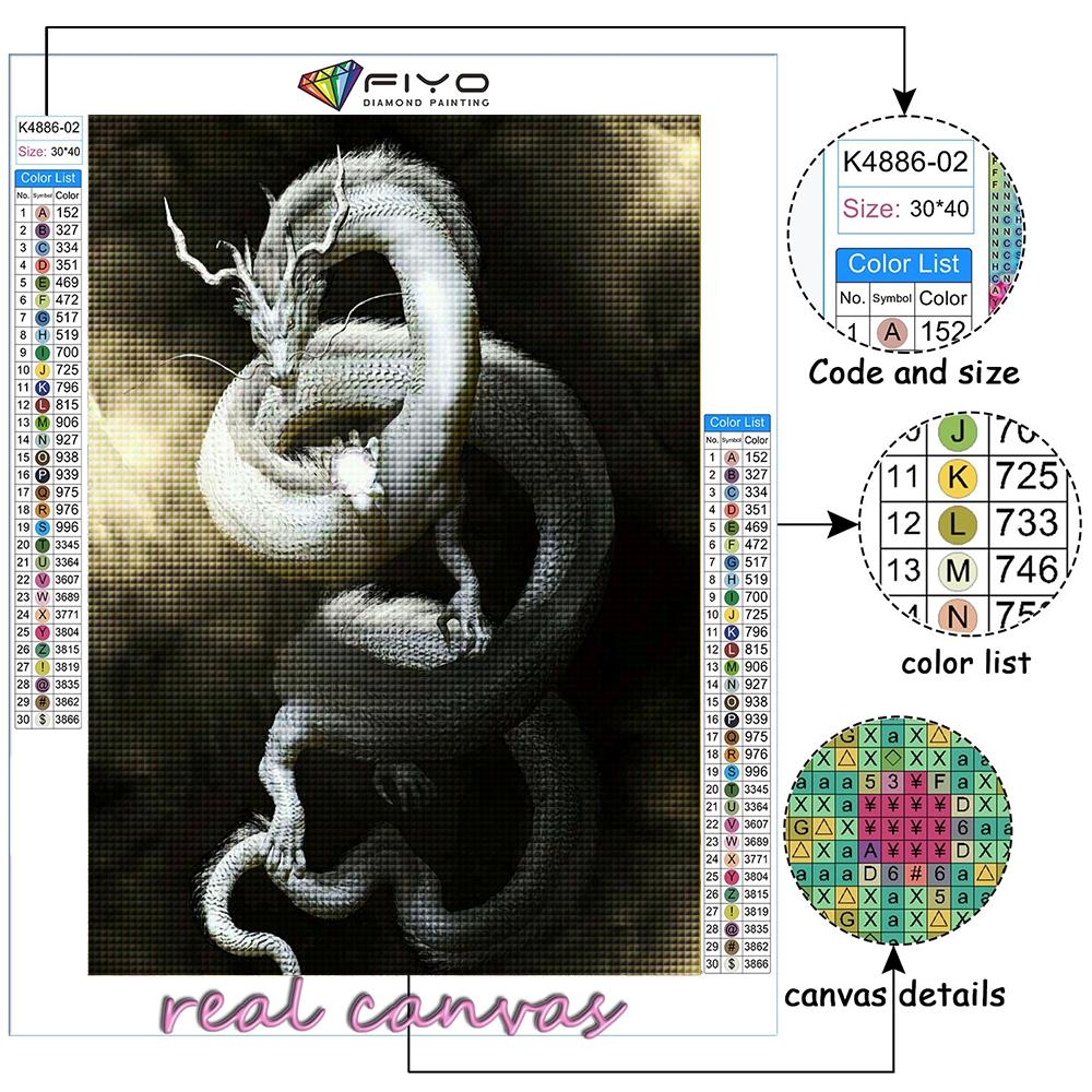 5D DIY Diamond Embroidery Chinese Dragon Diamond Painting Mosaic Home Decoration