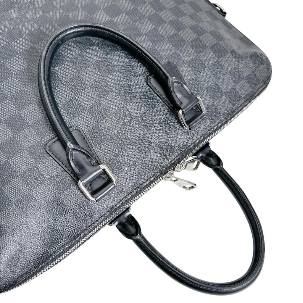 LOUIS VUITTON Damier Porte Documan Jules Business bag black mens N48224 Used