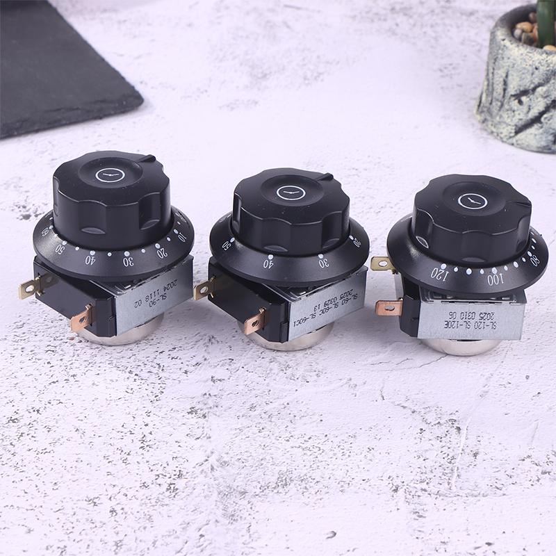 1 шт. 60/90/120 мин. Переключатель-таймер с ручкой для микроволновой печи со звонком, механический переключатель времени, детали для духовки, шкафа для подогрева, дезинфекционного шкафа