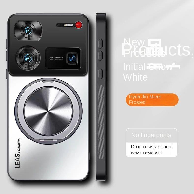 For ZTE Nubia Z60 Ultra Case Hard Matte With Ring Stand Magnetic Protective Back Cover Case For Nubia z60Ultra Full Cover Shell