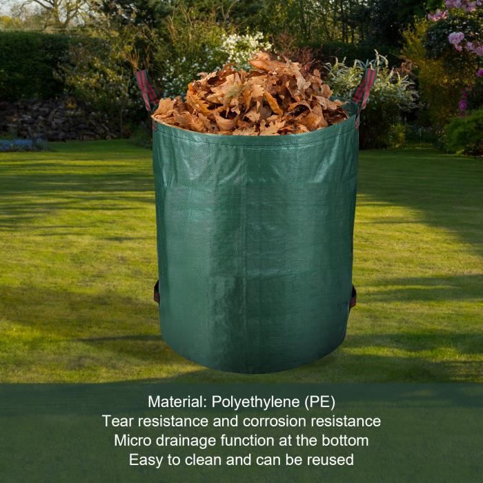 Sacs de Jardin - 4x272L - Imperméable - Résistant à la déchirure - Réutilisable
