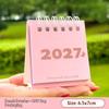Freestanding Base Mini Desktop Calendar Twin-Wire Binding Table Calendar  Home Office