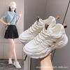 Thick-soled Dad Shoes for Women 2025 New Mesh White Shoes Casual Sports Summer Breathable and Versatile Lightweight