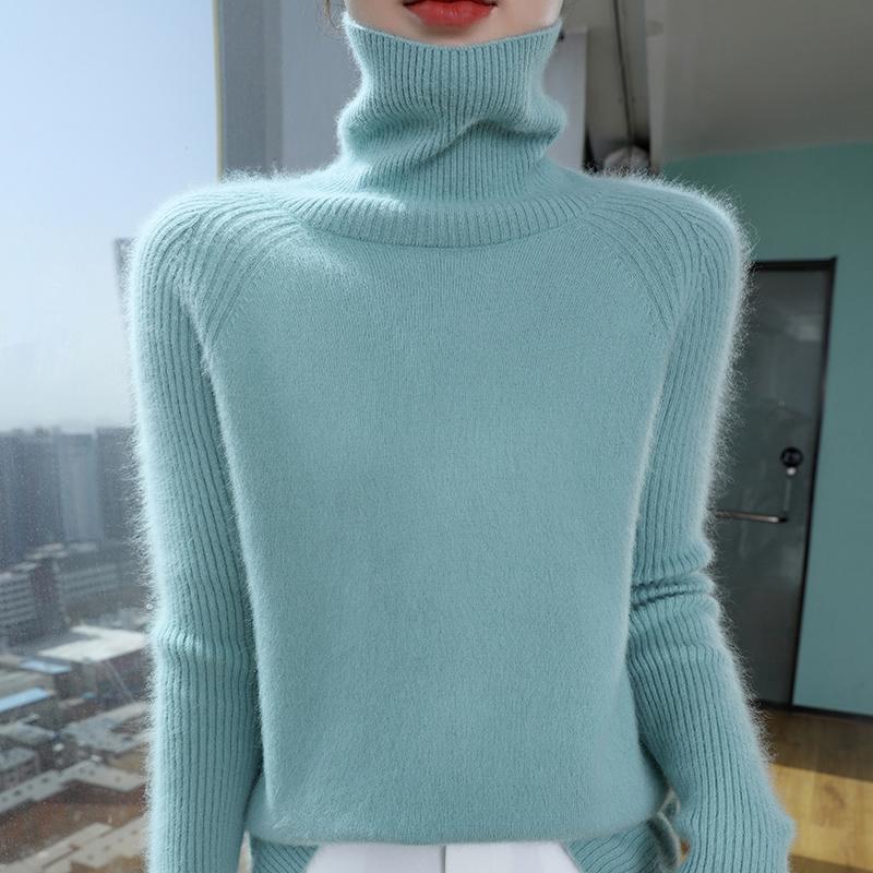 Женский кашемировый свитер Qinghe кашемир 30% кашемир 30% норка 30% шерсть 10% нейлон Женский осенне-зимний толстый кашемировый свитер мягкий и теплый