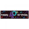 Repeat Print 40th Birthday Banner