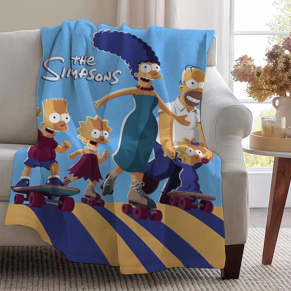 Мультяшное одеяло S-SimpsonS-ES Мягкий теплый пушистый плед Супер детские игрушки Постель Диван Автомобиль Колыбель