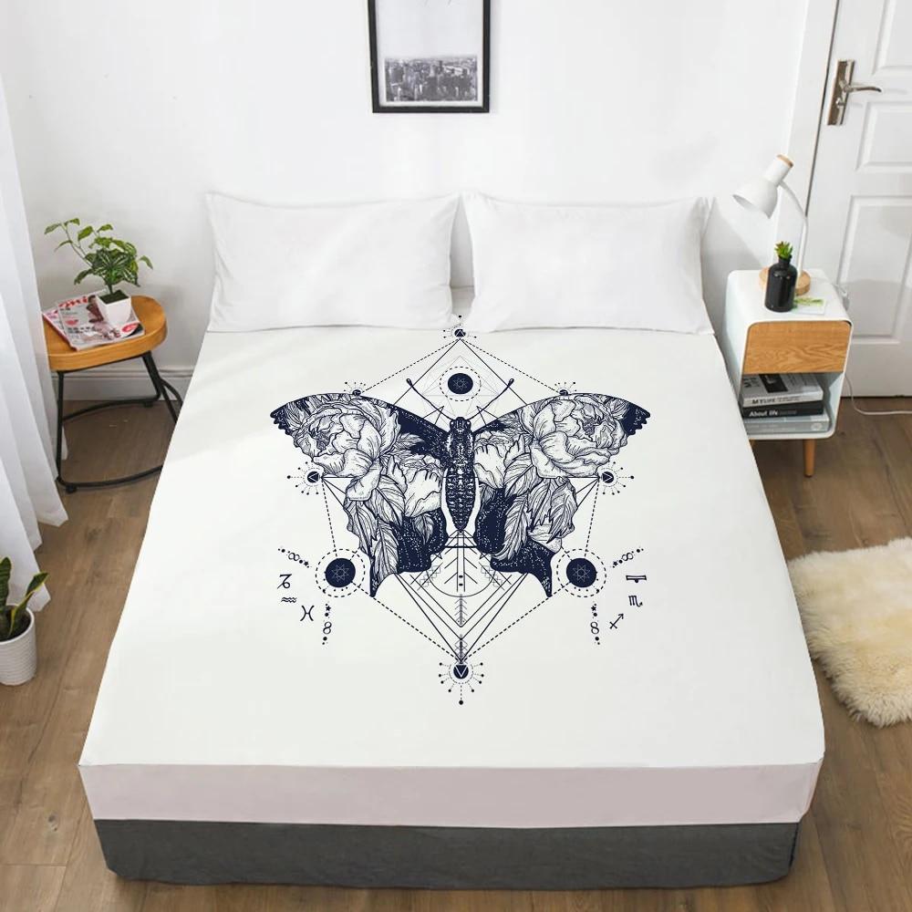 Простыни на заказ, наматрасник с резинкой, 3D простыня, постельное белье 135x200, 90x200, простыня, постельное белье, богемный слон