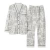 Pajamas Men'S Pure Cotton Spring And Autumn Long-Sleeved Trousers Cardigan Men'S Large-Size Casual Loungewear Set