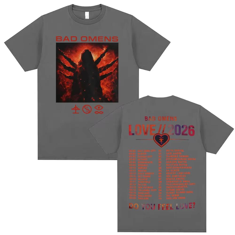 Band Bad Ounisexs Do You Feel Love Love 2026 Tour Merch T Shirt Unisex Clothes Fashion Vintage Tshirts Pure Cotton Fashion Tshirt