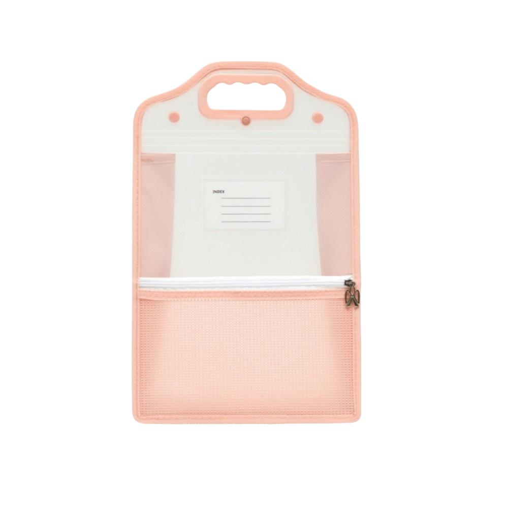 Zipper-Type A4 Document Bag Large Capacity Student Book Bag Homework Bag Test Paper Bag  Office