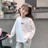 Girls' Korean Style Loose-Fit Long-Sleeve Cotton T-Shirt - Autumn Fashion