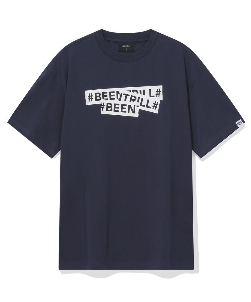 Футболка BEENTRILL с фирменной лентой (Индиго)
