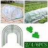 Greenhouse Hoops Set Gardening Plant Support Grow Seedlings Arch Shed Bracket Insect Protection Net Frame Vegetable Field Tunnel