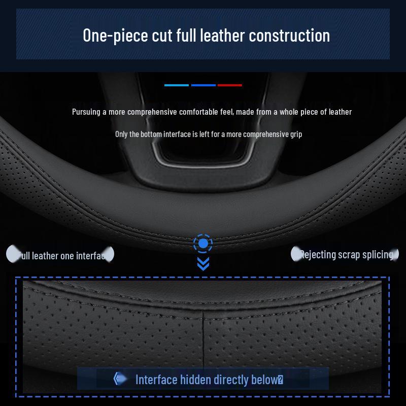 VW Steering Wheel Covers Compatible with Lavida, Sagitar, T-Roc, Polo, Tayron X, Magotan, Tiguan L, Bora, Lamando - Fits New & Old Models.