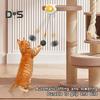 Door Hanging Fluffy Cat Ball Toy Electronic Self Play Pet Ball Automatic Lifting Fur Ball String Toy Interactive Cat Teaser for Indoor Cats