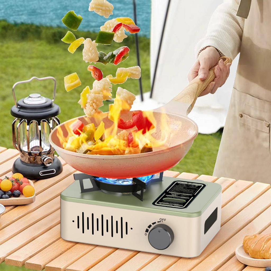 Портативная 3-конфорочная газовая плита для кемпинга, компактная складная уличная плита для барбекю и кемпинга