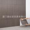 40x40x2.8mm 10PCS PVC Wood Grain Slat Wall Panels - Self-Adhesive Waterproof Peel & Stick for Accent Wall, Bedroom, Modern Decor