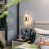 New Glass Wall Lamp  Living Room Bedroom Loft Stairs Aisle Indoor  Art Decor Modern Gold Sconce Led Wall Light Fixture 2024